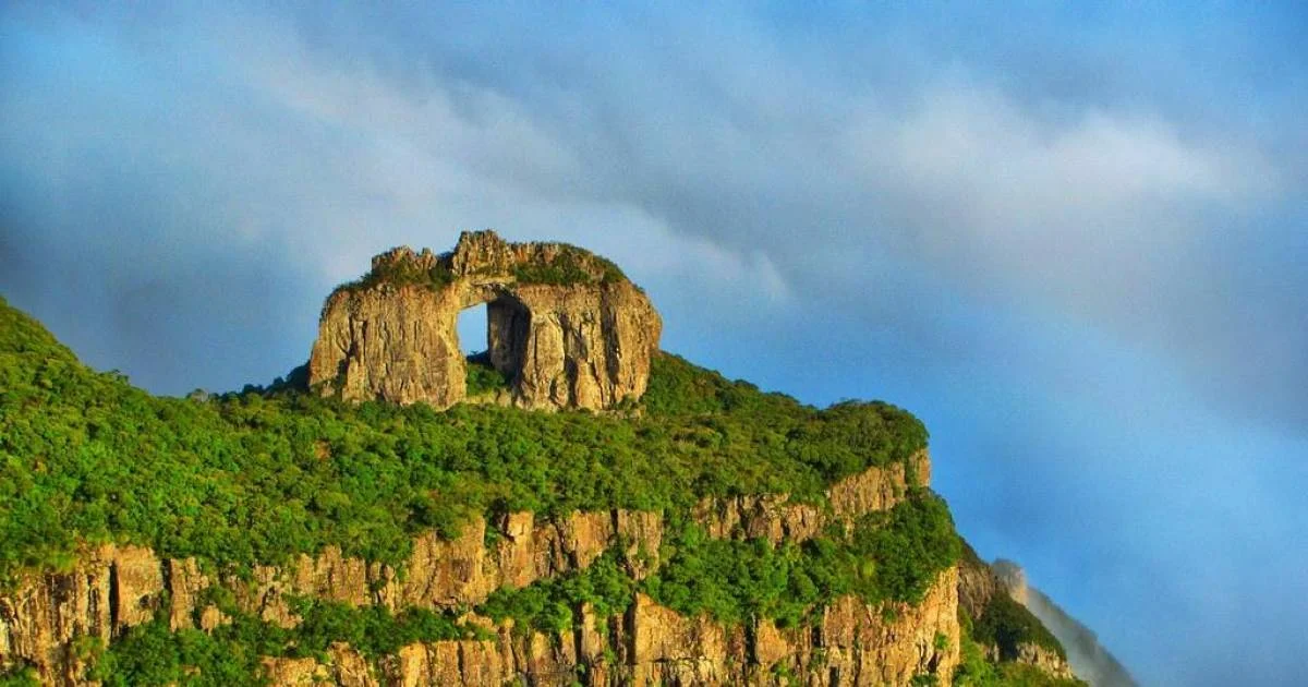 Formação rochosa típica da região serrana de Santa Catarina.