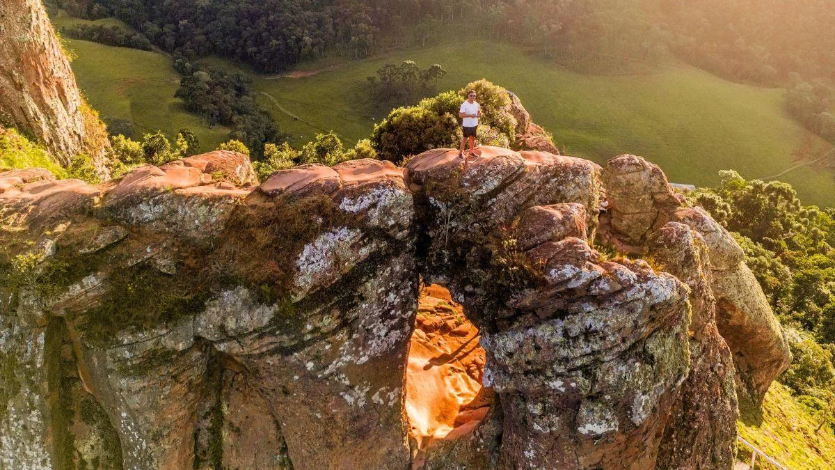 Formação rochosa natural em ponto turístico de Urubici (fora da pousada).