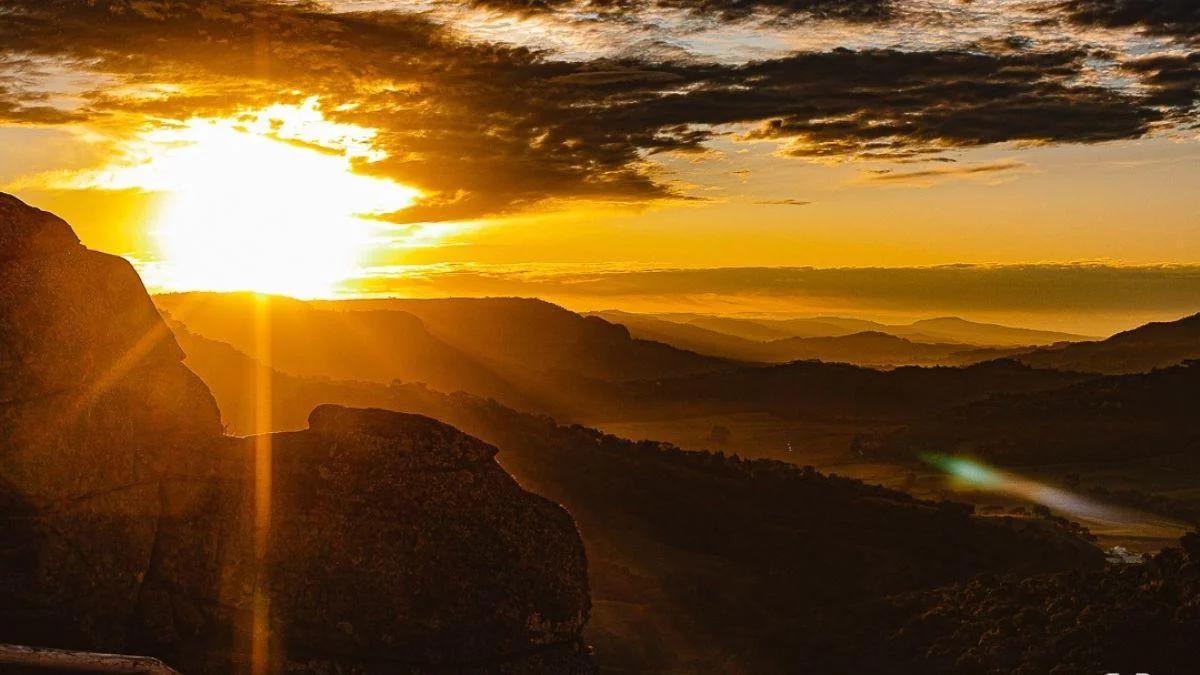 Pôr do sol na Serra Catarinense, paisagem natural de Urubici.